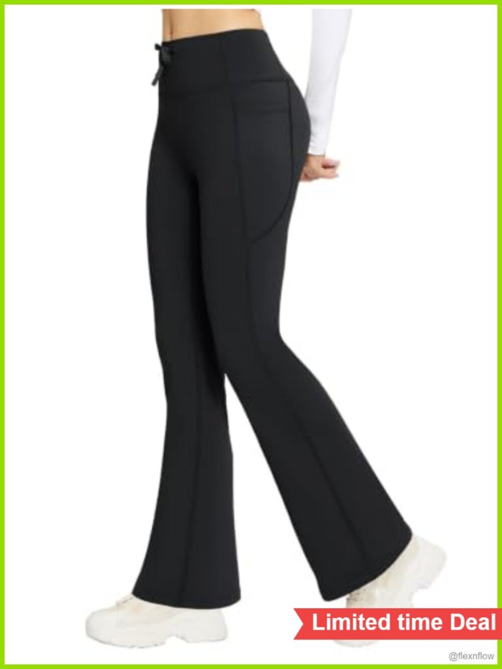 Fleece Lined Yoga Pants Women Thermal Warm Bootcut Flare Leggings High Waist